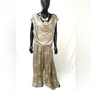 🎉Connected Apparel Gold Jumpsuit 🎉